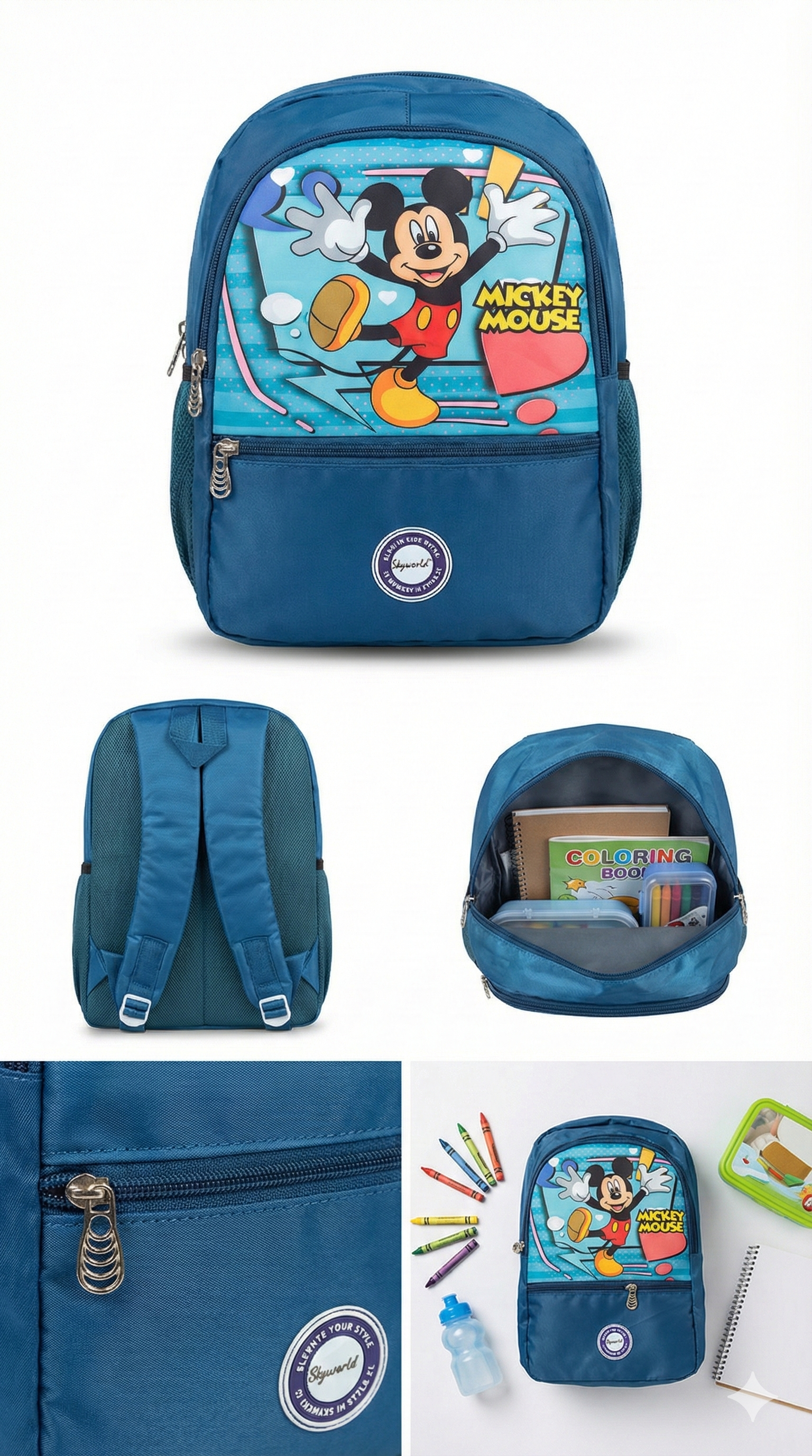 Skyworld Micky Mouse Theme Bag For Kids